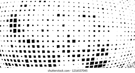 Abstract grunge texture of black squares on a white background