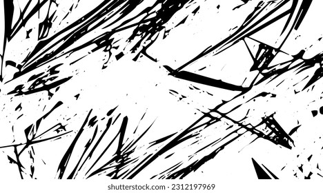  Abstract grunge texture. Black vector background.