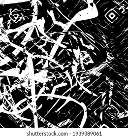 Texture grunge abstraite noir et blanc