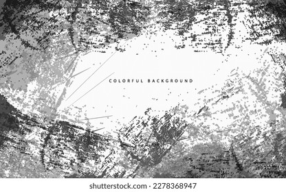 Abstract grunge texture black and white background vector