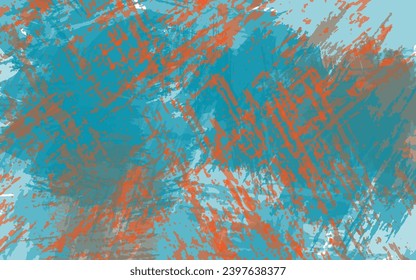 Abstract grunge texture blue and orange background background