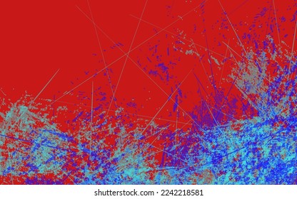 Abstract grunge texture blue and red color background vector