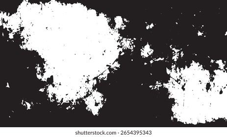 Abstract Grunge Texture with Bold Erosion and Splatter, High-Contrast Distressed Overlay Background