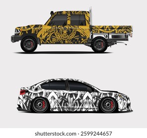 Abstract grunge Texture or Car wrap vehicles, pickup and trucks graphics
