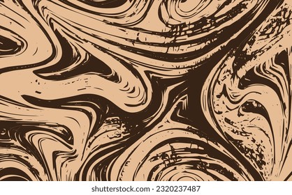 Abstract grunge texture, chaotic shape wavy lines. Vector background