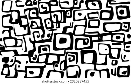 Abstract grunge texture, chaotic shape squares. Vector background