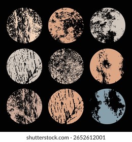 Abstract Grunge Texture with Circle Splatter Shape Design