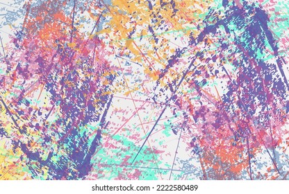 Abstract grunge texture colorful paintbrush background vector