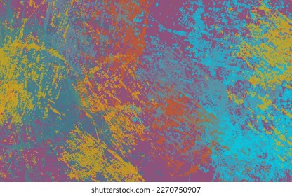 Abstract grunge texture colorful splash paint background vector