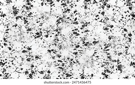 Abstract grunge texture design on a white background. Dirt texture for the background with stain and blood drop effect. Distressed texture background with black and white colors. Abstract dust texture