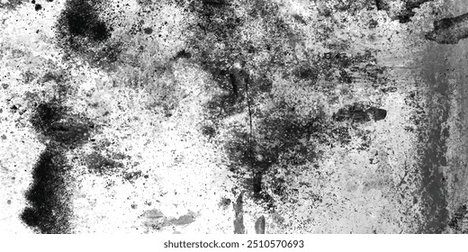 Abstract grunge texture design on a white background. Dirt texture for the background with stain and blood drop effect. Abstract grunge black and white distressed texture background.