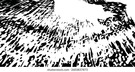 Abstract grunge texture design on a white background. Dirt texture for the background with stain and blood drop effect. Distressed texture background with black and white colors.