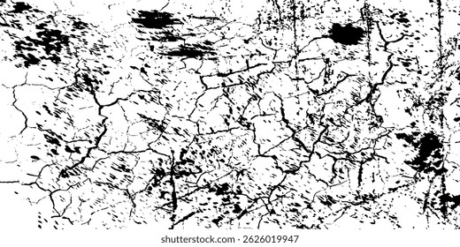 Abstract grunge texture design on a white background. Dirt texture for the background with stain and blood drop effect. Distressed texture background with black and white colors. Abstract dust texture