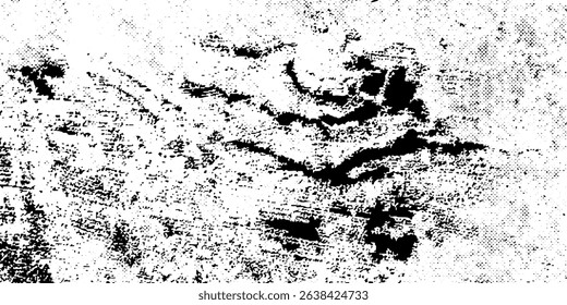 Abstract grunge texture design on a white background. Dirt texture for the background with stain and blood drop effect. Distressed texture background with black and white colors. Abstract dust texture