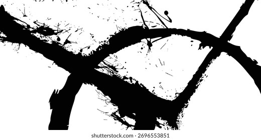 Diseño Abstractas de la textura del grunge en un fondo blanco. Textura grunge blanco y negro. Superposición de polvo texturizado efecto de glitch rayado para la Ilustración vectorial del diseño. 