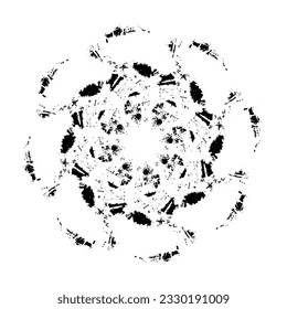 Abstract grunge texture with distressed effect. Vector illustration.