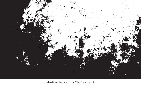 Abstrakte Grunge-Textur mit Eroded Splatter und Distressed Black Overlay