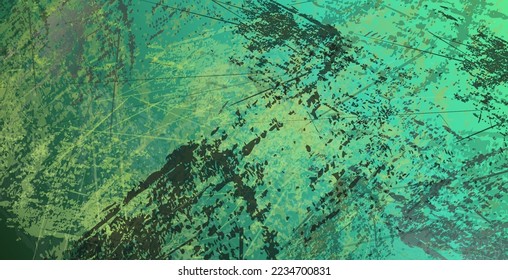 Abstract grunge texture green color background vector
