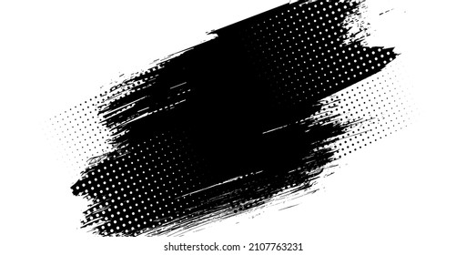 textura de grunge abstracta y diseño de banner de medio tono. Dibujos de dibujos animados pop con estilo de ilustración vectorial.