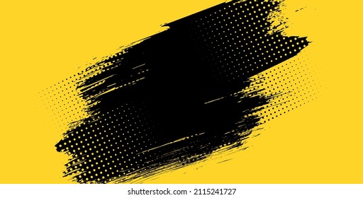 abstract grunge texture and halftone banner design. Dots pop art comics sport style vector illustration.