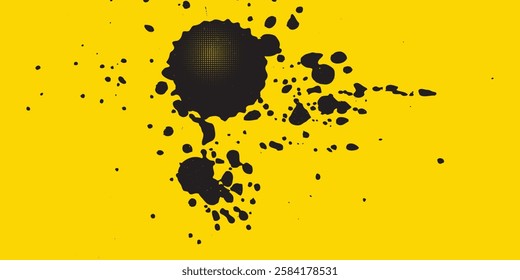 abstract grunge texture and halftone banner design. Dots pop art comics sport style