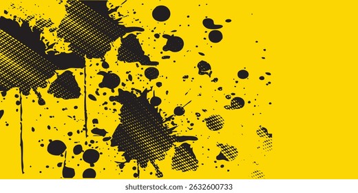 abstract grunge texture and halftone banner design. Dots pop art comics sport style