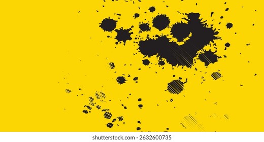 abstract grunge texture and halftone banner design. Dots pop art comics sport style