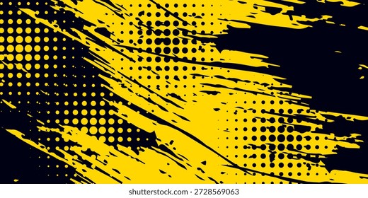 Abstract grunge texture and halftone banner design. Dots pop art comics sport style modern. pattern good nice