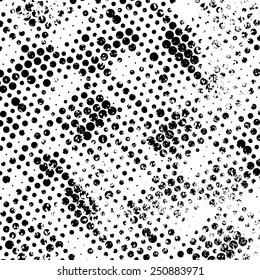 Abstract Grunge Texture with Halftone Dots . Vintage 