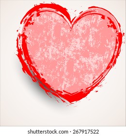 Abstract Grunge Texture Heart Banner