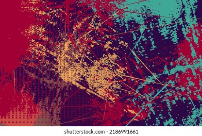 Abstract grunge texture multicolor background vector