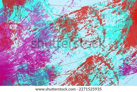 Abstract grunge texture multicolor paintbrush background vector
