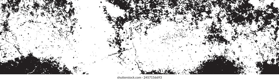 Abstrakte Grunge-Textur auf weißem Hintergrund, Dirt-Overlay oder Screen-Effekt für Vintage-Bild-Stil, Vektorgrafik