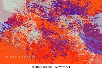 Abstract grunge texture orange and purple color background vector