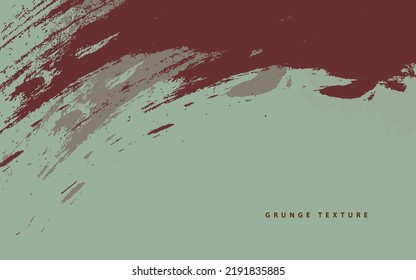 Abstract grunge texture paintbrush brow and green colors background vector