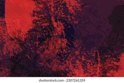 Abstract grunge texture red and black background vector