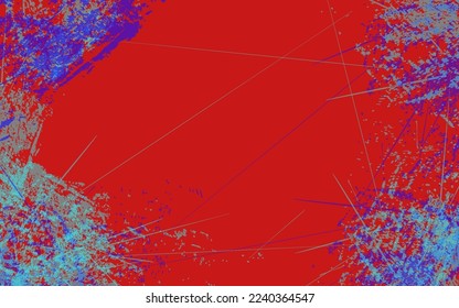 Grunge abstracto textura de fondo rojo y azul