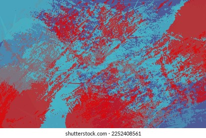 Abstract grunge texture red and blue background vector