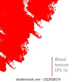 Abstract  grunge texture with red hand drawn splash isolated on white background