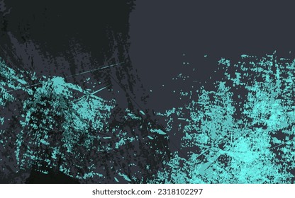 Grunge abstracto textura salpicar color azul y negro vector de fondo