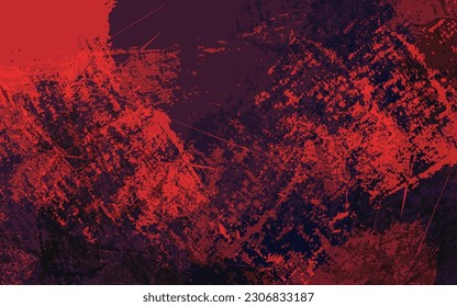 Grunar abstracto textura salpicadura pintura color negro y rojo vector de fondo