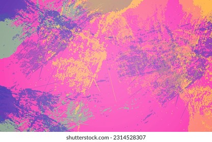 Abstract grunge texture splash paint pink color background vector