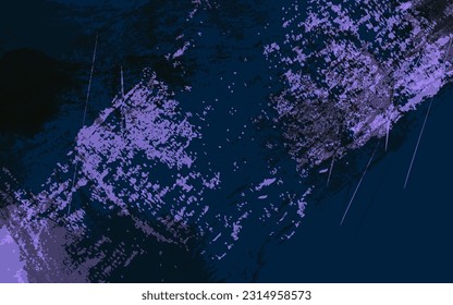 Resumen textura gruesa salpicadura pintura negro de fondo púrpura vector