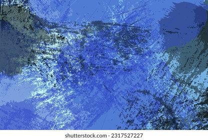 Resumen textura gruesa salpicadura pintura color azul fondo vectorial