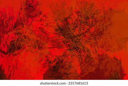 Grunar abstracto textura salpicadura pintura color negro y rojo vector de fondo