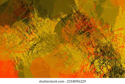 Abstract grunge texture splash paint yellow color background vector