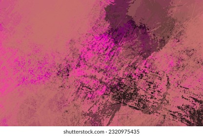 Resumen textura gruesa salpicadura pintura color rosa fondo vectorial