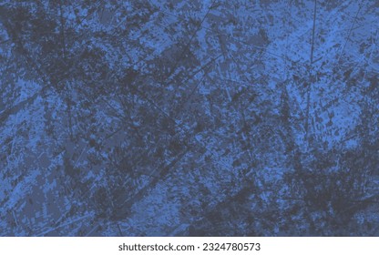 Grunge abstracto textura salpicadura pintura azul y negro vector de fondo