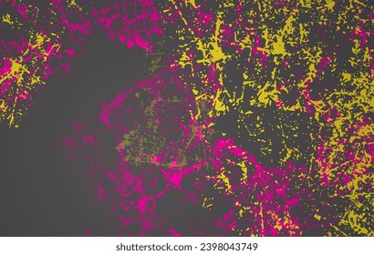 Abstract grunge texture splash paint purple, and yellow color background