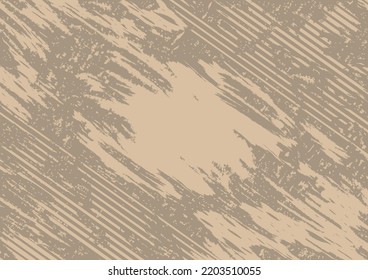 abstract grunge texture and stripes pattern illustration, rough dirty beige color background template
